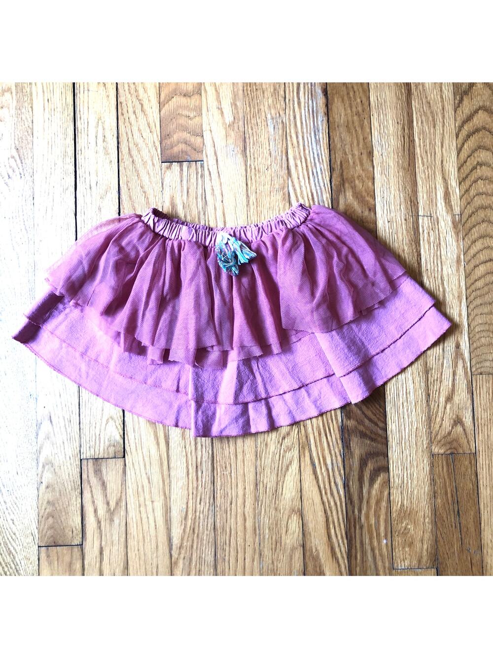 Zara Baby EUC Girl's Pink Cotton Blend Tulle Skirt Size 3/4